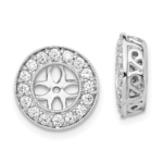 True Origin 14K White Gold 1/2 carat Lab Grown Diamond VS/SI  D E F  for 5.5-6mm Studs Earring Jackets