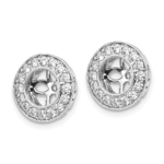 True Origin 14K White Gold 1/2 carat Lab Grown Diamond VS/SI  D E F  for 5.5-6mm Studs Earring Jackets - Image 2