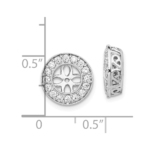 True Origin 14K White Gold 1/2 carat Lab Grown Diamond VS/SI  D E F  for 5.5-6mm Studs Earring Jackets - Image 6