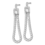 14K White Gold Lab Grown Diamond VS/SI FGH Post Loop Dangle Earring - Image 2