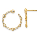 14K TRUE ORIGIN Lab Grown Diamond VS DEF Circular Post Earrings