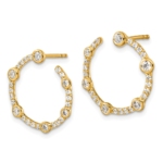 14K TRUE ORIGIN Lab Grown Diamond VS DEF Circular Post Earrings - Image 2