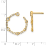 14K TRUE ORIGIN Lab Grown Diamond VS DEF Circular Post Earrings - Image 3