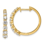 14K TRUE ORIGIN Lab Grown Diamond VS DEF Hinged Hoop Earrings