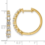 14K TRUE ORIGIN Lab Grown Diamond VS DEF Hinged Hoop Earrings - Image 3