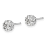 14K White Gold Lab Grown Diamond VS/SI FGH Cluster Push Back Earring - Image 2