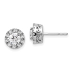 14K White Gold Lab Grown Diamond VS/SI FGH Post Complete Earrings