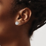 14K White Gold Lab Grown Diamond VS/SI FGH Post Complete Earrings - Image 3