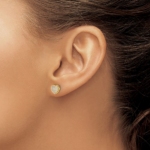14K Lab Grown VS/SI FGH Dia Heart Screwback Post Earrings - Image 3