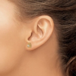 14K Lab Grown VS/SI FGH Dia Knot Post Earrings - Image 3