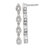 14K White Gold Lab Grown Diamond VS/SI FGH Teardrop Earrings