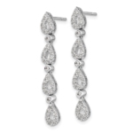 14K White Gold Lab Grown Diamond VS/SI FGH Teardrop Earrings - Image 2