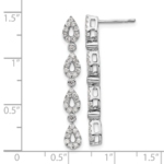 14K White Gold Lab Grown Diamond VS/SI FGH Teardrop Earrings - Image 4