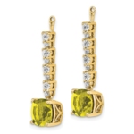 14K Lab Grown VS/SI FGH Dia & Created Yellow Sapphire Earring Jackets - Image 2