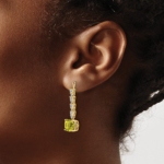14K Lab Grown VS/SI FGH Dia & Created Yellow Sapphire Earring Jackets - Image 3