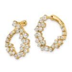 True Origin 14K 1 1/2 carat Lab Grown Diamond VS/SI  D E F  Fancy Hoop Earrings - Image 2