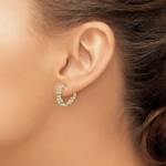 True Origin 14K 1 1/2 carat Lab Grown Diamond VS/SI  D E F  Fancy Hoop Earrings - Image 3