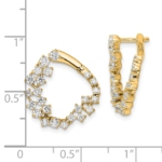 True Origin 14K 1 1/2 carat Lab Grown Diamond VS/SI  D E F  Fancy Hoop Earrings - Image 6