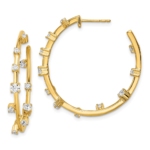 True Origin 14K 1 carat Lab Grown Diamond VS/SI  D E F  Post Hoop Earrings