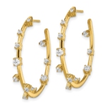True Origin 14K 1 carat Lab Grown Diamond VS/SI  D E F  Post Hoop Earrings - Image 2