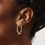 True Origin 14K 1 carat Lab Grown Diamond VS/SI  D E F  Post Hoop Earrings - Image 3