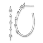 True Origin 14K White Gold 1/2 carat Lab Grown Diamond VS/SI  D E F  Post Hoop Earrings