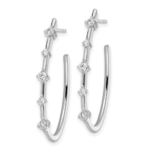 True Origin 14K White Gold 1/2 carat Lab Grown Diamond VS/SI  D E F  Post Hoop Earrings - Image 2