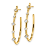 True Origin 14K 1/2 carat Lab Grown Diamond VS/SI  D E F  Post Hoop Earrings - Image 2
