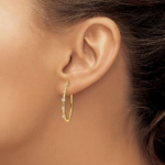 True Origin 14K 1/2 carat Lab Grown Diamond VS/SI  D E F  Post Hoop Earrings - Image 3