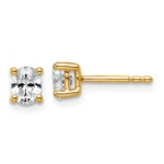 14k 1/2 carat total weight Oval VS/SI GH Lab Grown Diamond Stud Post Earrings