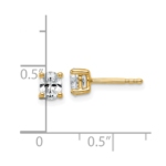 14k 1/2 carat total weight Oval VS/SI GH Lab Grown Diamond Stud Post Earrings - Image 3