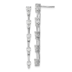 14K White Gold Lab Grown Diamond VS/SI FGH Post Dangle Earrings