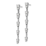 14K White Gold Lab Grown Diamond VS/SI FGH Post Dangle Earrings - Image 2
