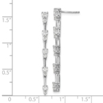 14K White Gold Lab Grown Diamond VS/SI FGH Post Dangle Earrings - Image 4