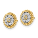 14K Lab Grown Diamond VS/SI FGH Circle Post Earrings - Image 2