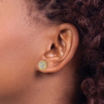 14K Lab Grown Diamond VS/SI FGH Circle Post Earrings - Image 3