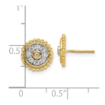 14K Lab Grown Diamond VS/SI FGH Circle Post Earrings - Image 4