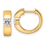 14Ky TRUE ORIGIN Lab Grown Diamond VS DEF Hinged Hoops