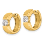 14Ky TRUE ORIGIN Lab Grown Diamond VS DEF Hinged Hoops - Image 2