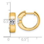 14Ky TRUE ORIGIN Lab Grown Diamond VS DEF Hinged Hoops - Image 4