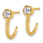 14Ky TRUE ORIGIN Lab Grown Diamond VS DEF J Hoops - Image 2