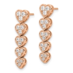 14KR TRUE ORIGIN Lab Grown Diamond VS DEF Heart Post Earrings - Image 2