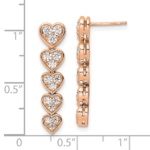 14KR TRUE ORIGIN Lab Grown Diamond VS DEF Heart Post Earrings - Image 4