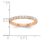 14K Rose Gold Lab Grown Diamond VS/SI FGH Eternity Band - Image 3