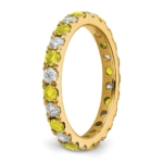 14K Lab Grown Diamond VS/SI FGH & Cr Yellow Sapp Eternity Band - Image 5