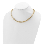 14K Polished Fancy Link Toggle Clasp Necklace - Image 3