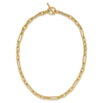 14K Polished Fancy Link Toggle Clasp Necklace - Image 4