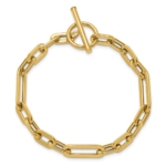 14K Polished Fancy Link Toggle Clasp Bracelet - Image 4