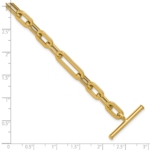 14K Polished Fancy Link Toggle Clasp Bracelet - Image 5