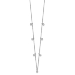 14K White Gold TRUE ORIGIN Lab Grown Diamond VS DEF 9 Station Neck - Image 2